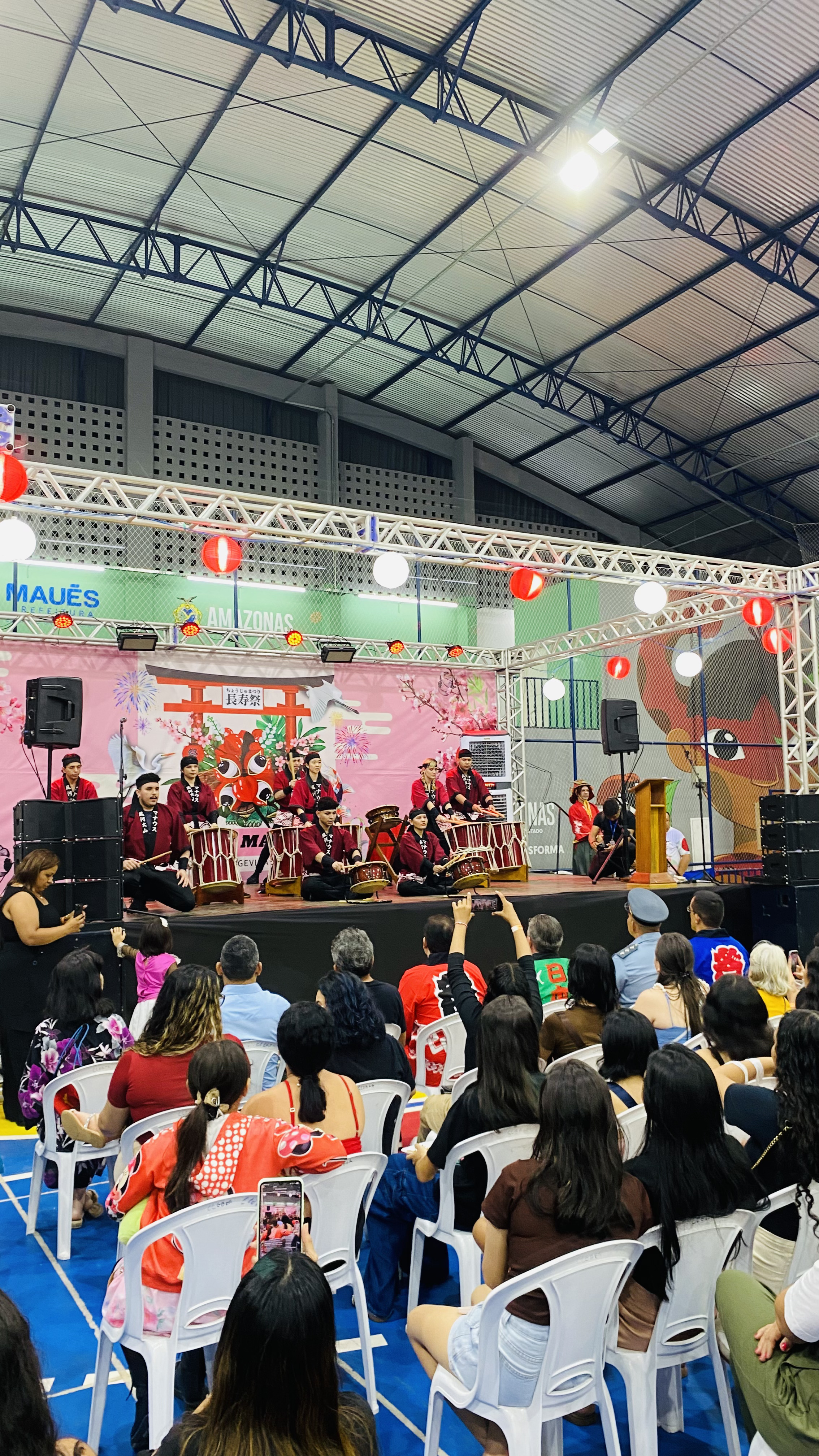 Apresentação do grupo musical tambores japoneses, @fuugakazantaiko